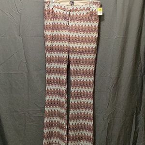 Chevron blue purple green pink and tan dress pants